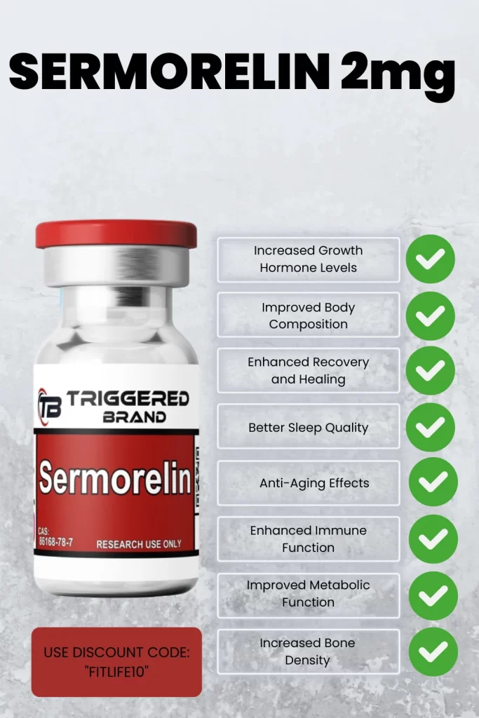 Buy Sermorelin 2mg Peptides at Triggered Brands